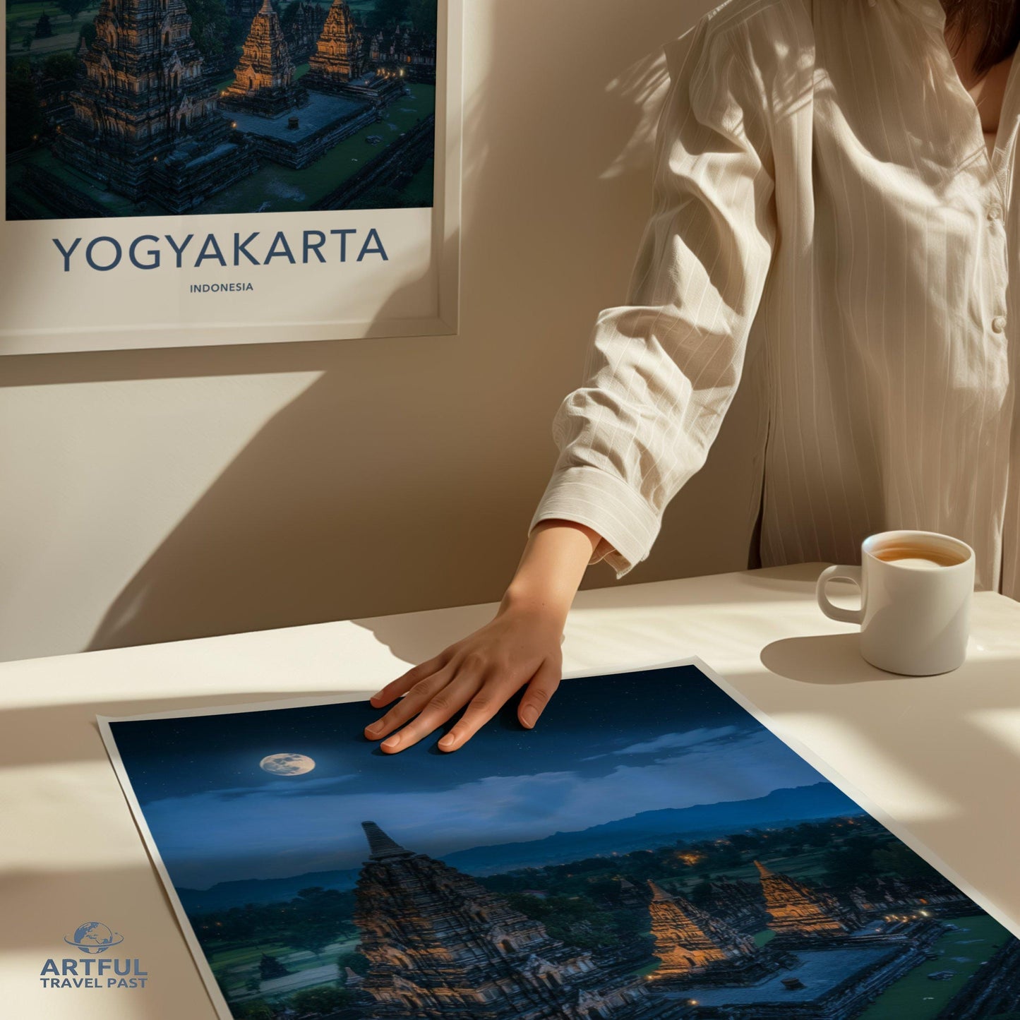 Yogyakarta Temple Poster | Spiritual Indonesia Wall Art