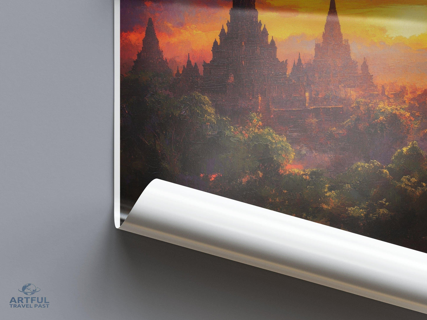 Yogyakarta Temple Poster | Spiritual Wall Art | Indonesia