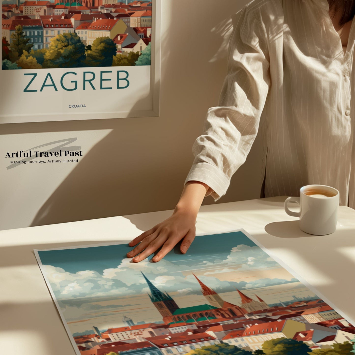 Zagreb Poster | Croatia Wall Art | Eastern Europe Artwork