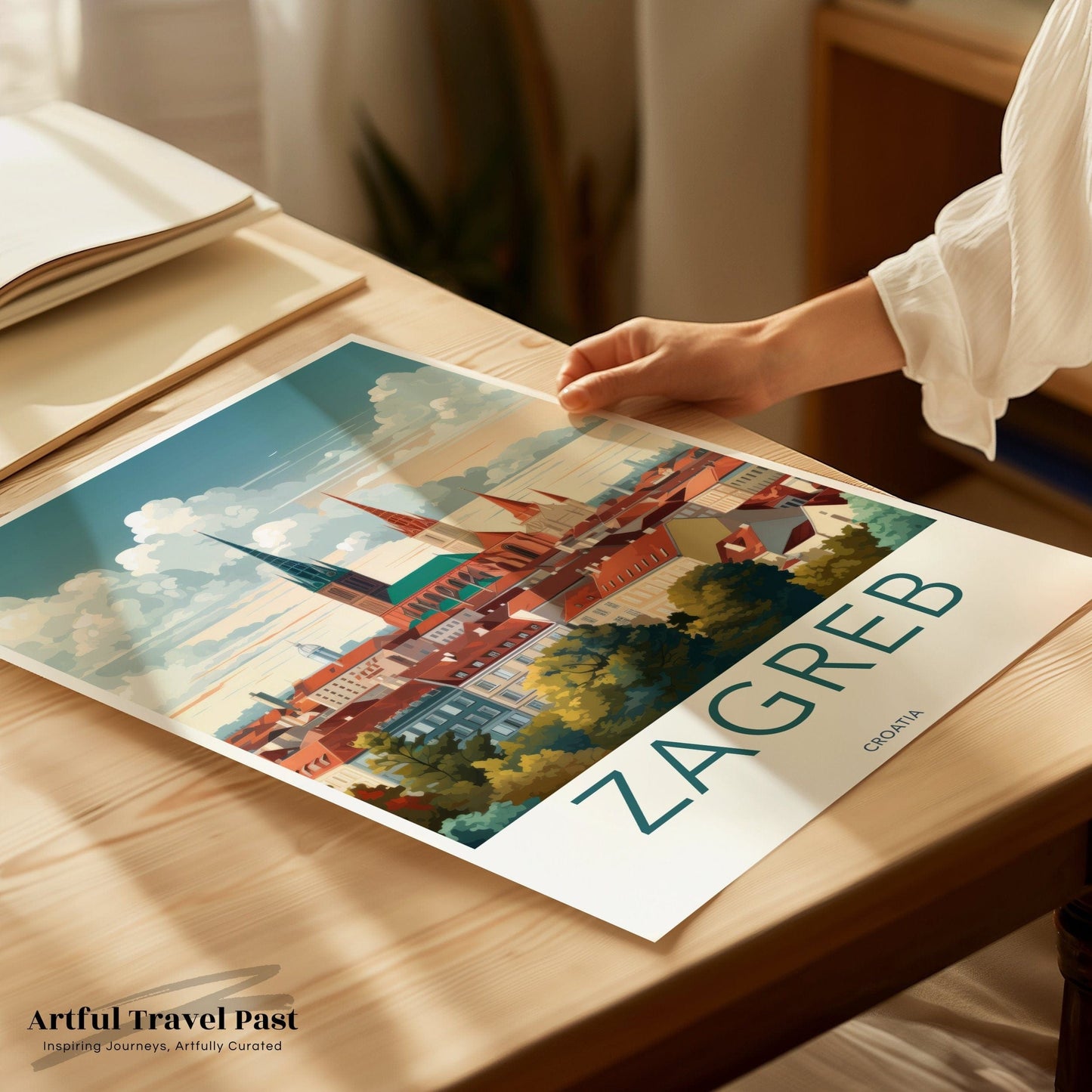 Zagreb Poster | Croatia Wall Art | Eastern Europe Artwork
