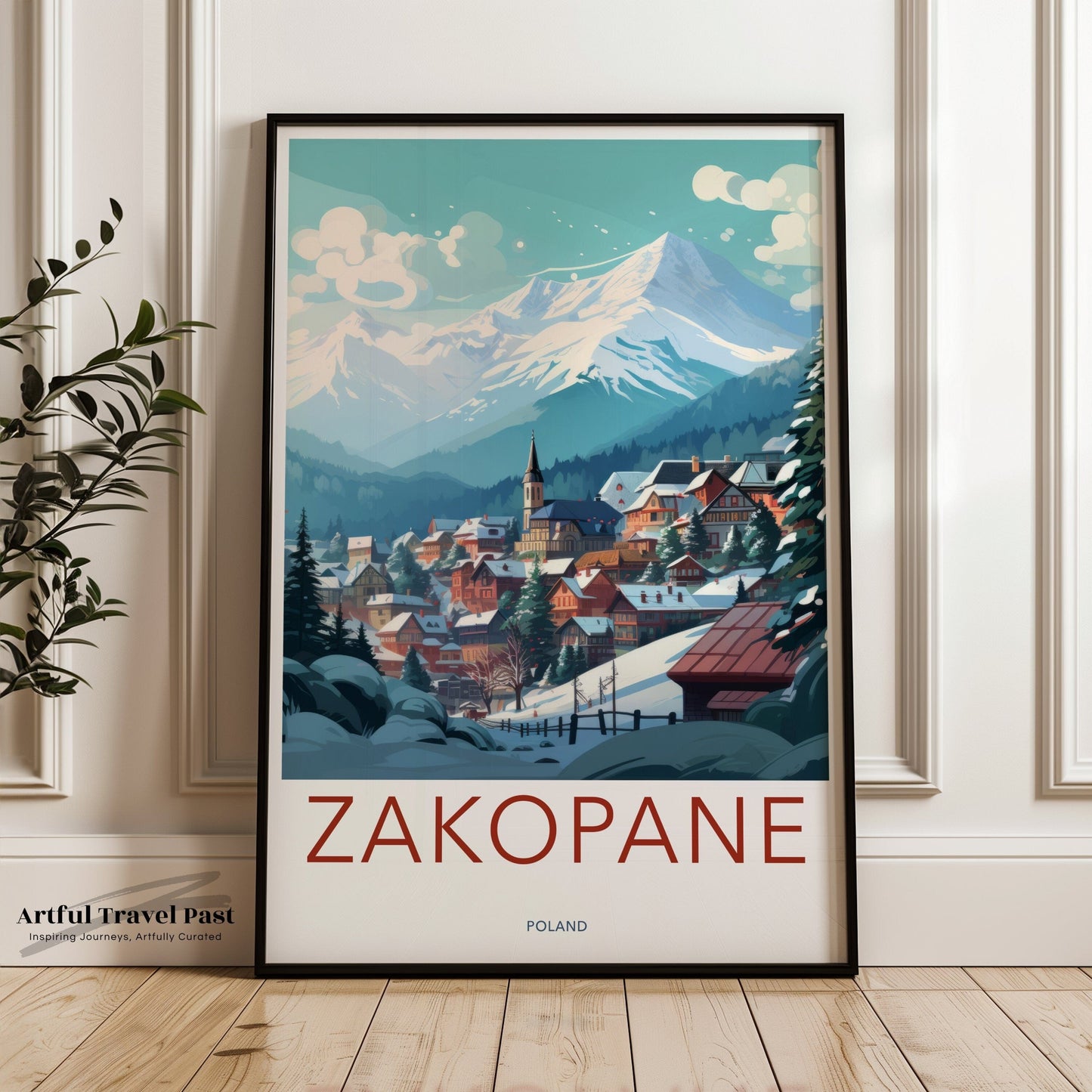 Zakopane Poster | Poland Wall Art | Eastern Europe Artwork
