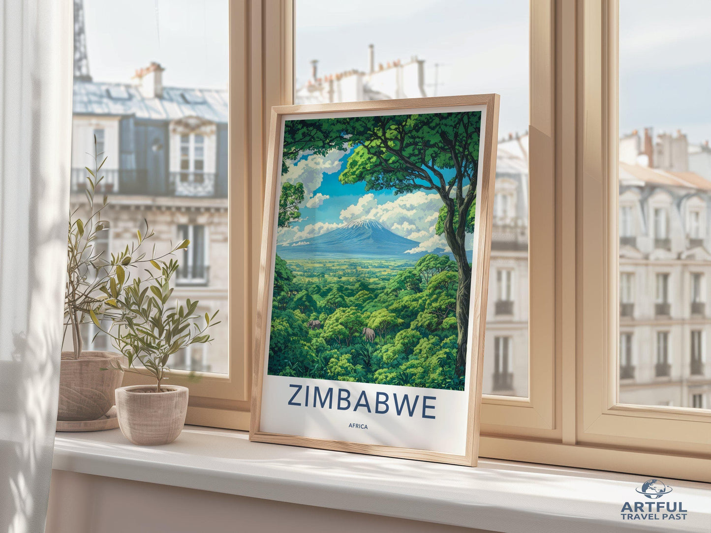 Zimbabwe Poster | Zimbabwe Wall Art | Africa Decor