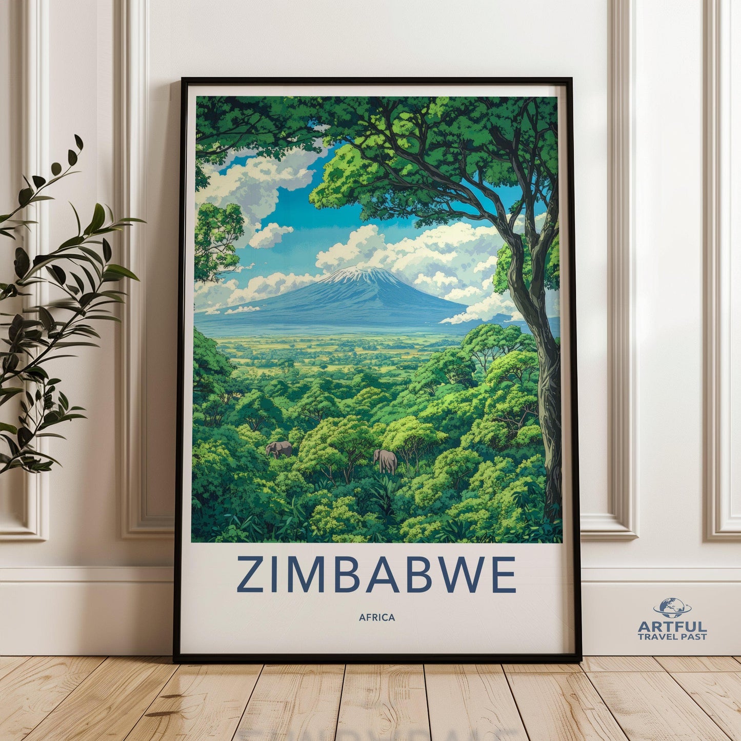 Zimbabwe Poster | Zimbabwe Wall Art | Africa Decor