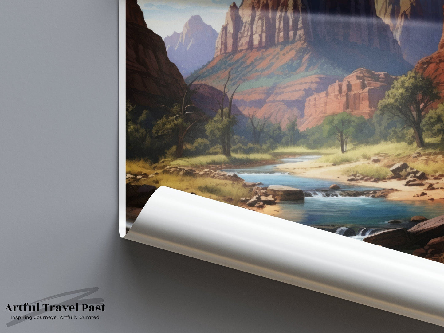 Zion Canyon Poster - Utah Wall Art