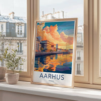 Aarhus Poster | Denmark Wall Art | Nordic Decor