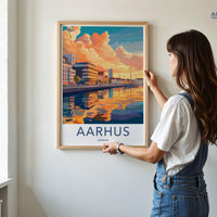 Aarhus Poster | Denmark Wall Art | Nordic Decor