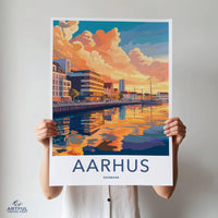 Aarhus Poster | Denmark Wall Art | Nordic Decor