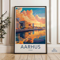 Aarhus Poster | Denmark Wall Art | Nordic Decor