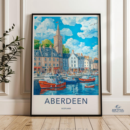 Aberdeen Poster - Scotland Wall Art