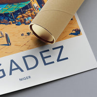 Agadez Poster | Niger Wall Art | Africa Decor