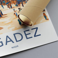 Agadez Poster | Niger Wall Art | Africa Decor