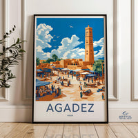 Agadez Poster | Niger Wall Art | Africa Decor
