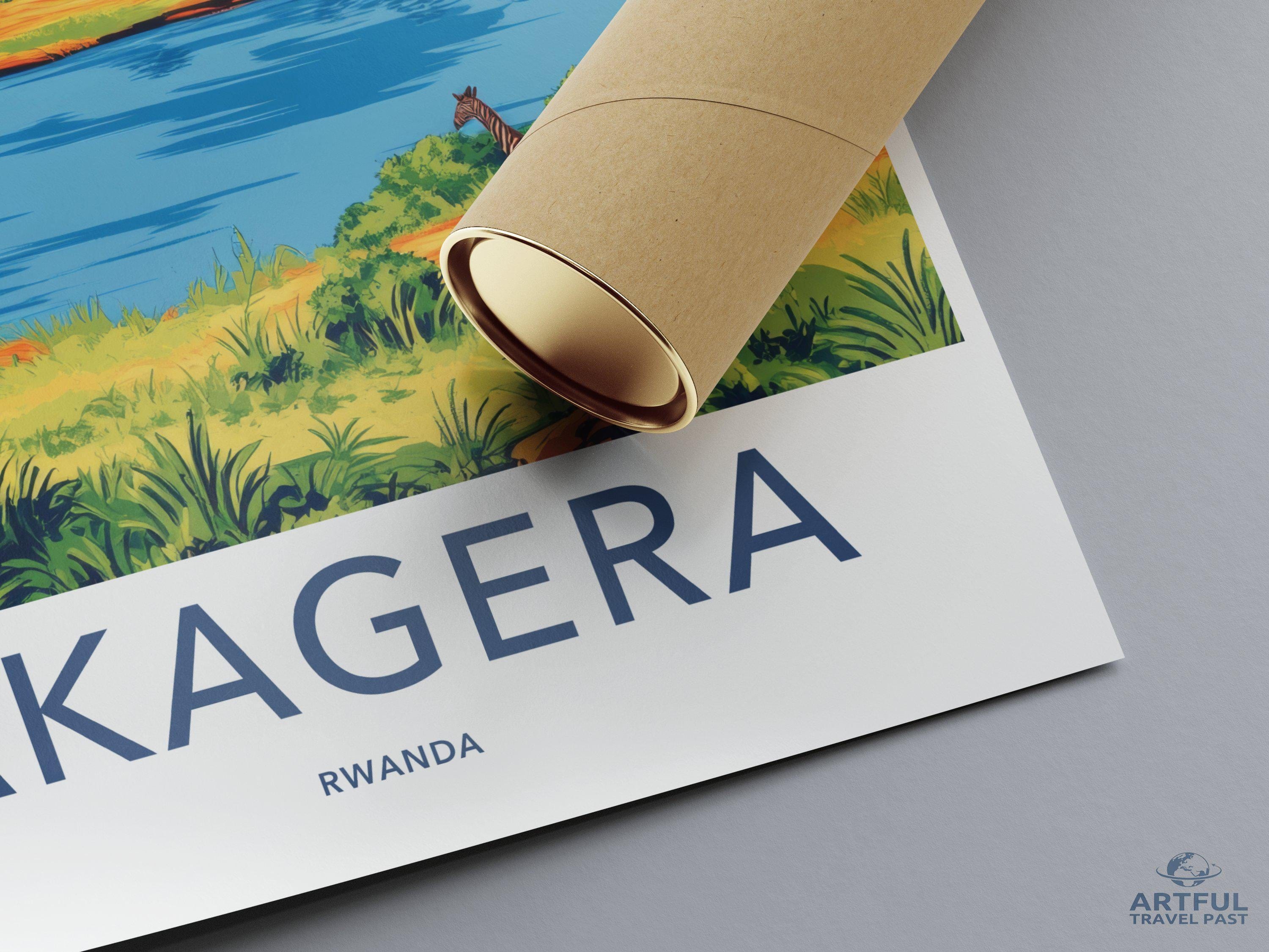 Akagera National Park Poster | Rwanda Wall Art