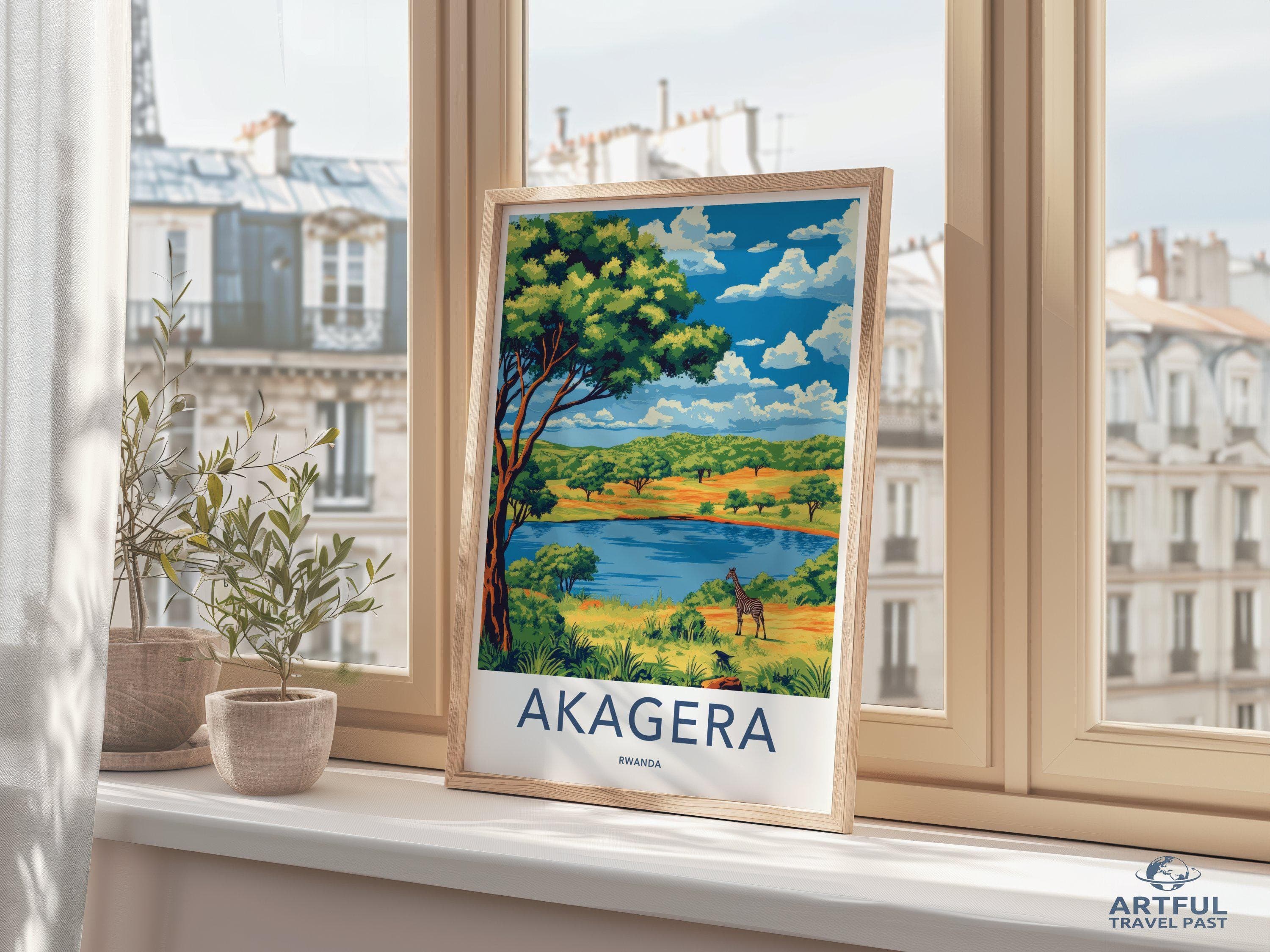 Akagera National Park Poster | Rwanda Wall Art