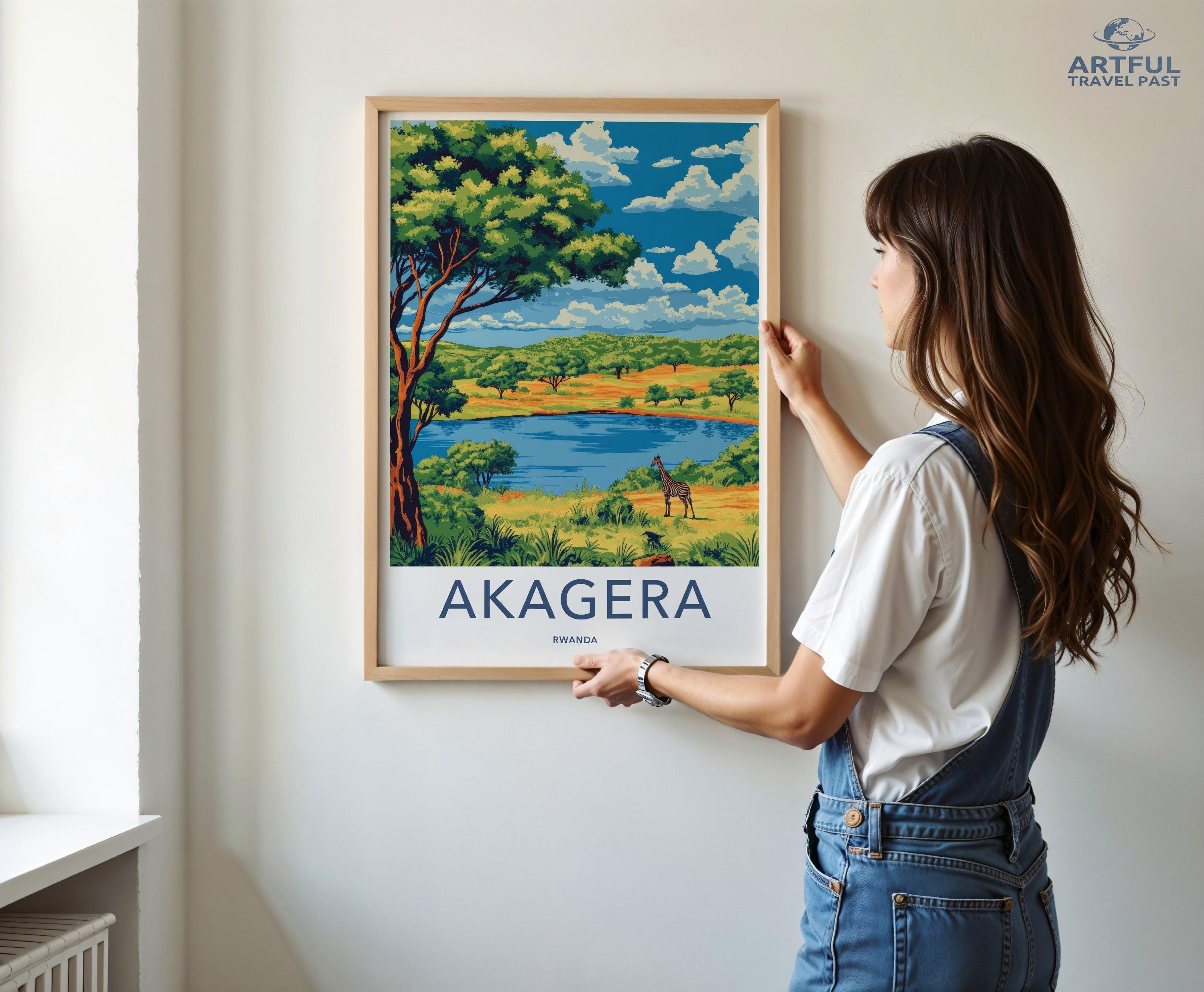 Akagera National Park Poster | Rwanda Wall Art