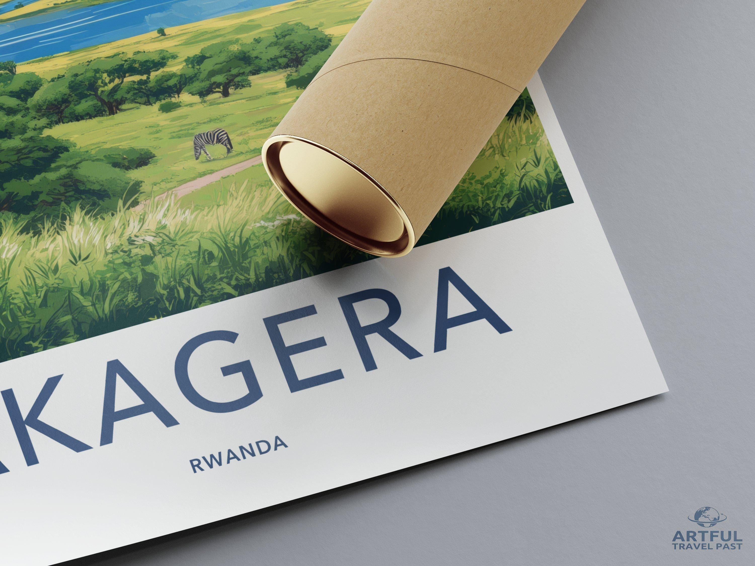 Akagera National Park Poster | Rwanda Wall Art