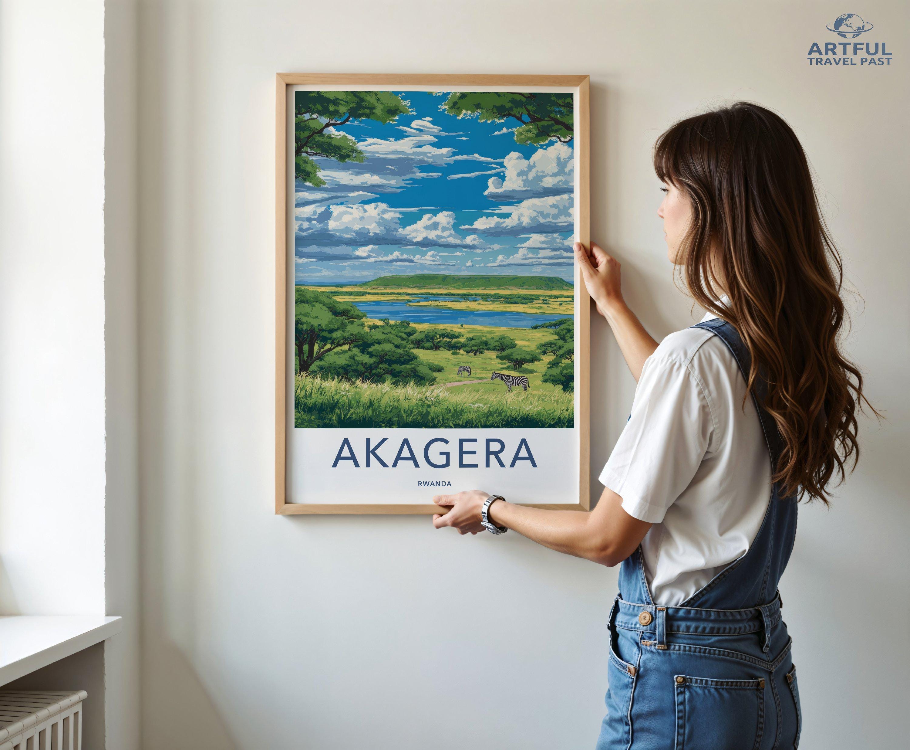 Akagera National Park Poster | Rwanda Wall Art