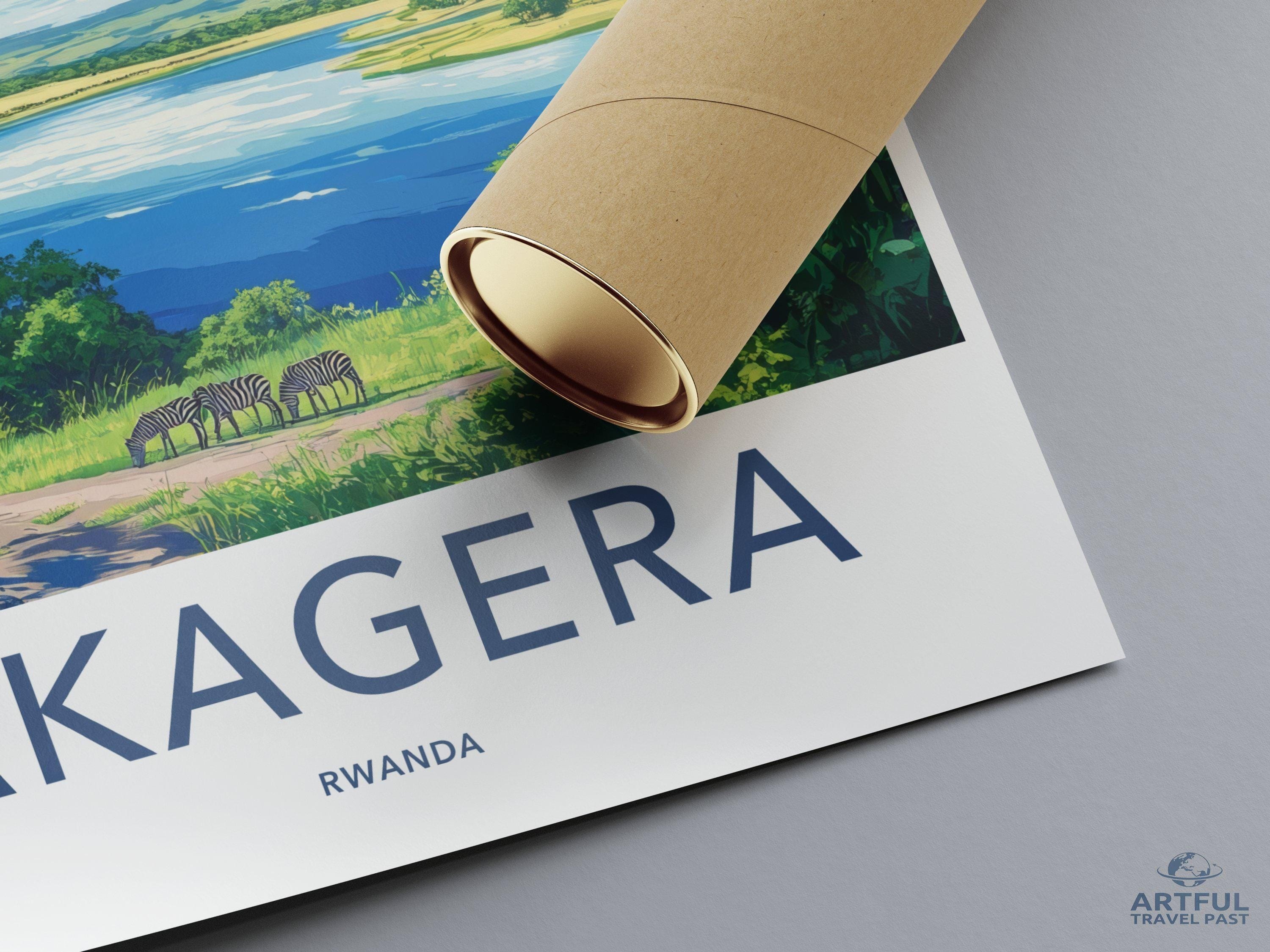 Akagera National Park Poster | Rwanda Wall Art