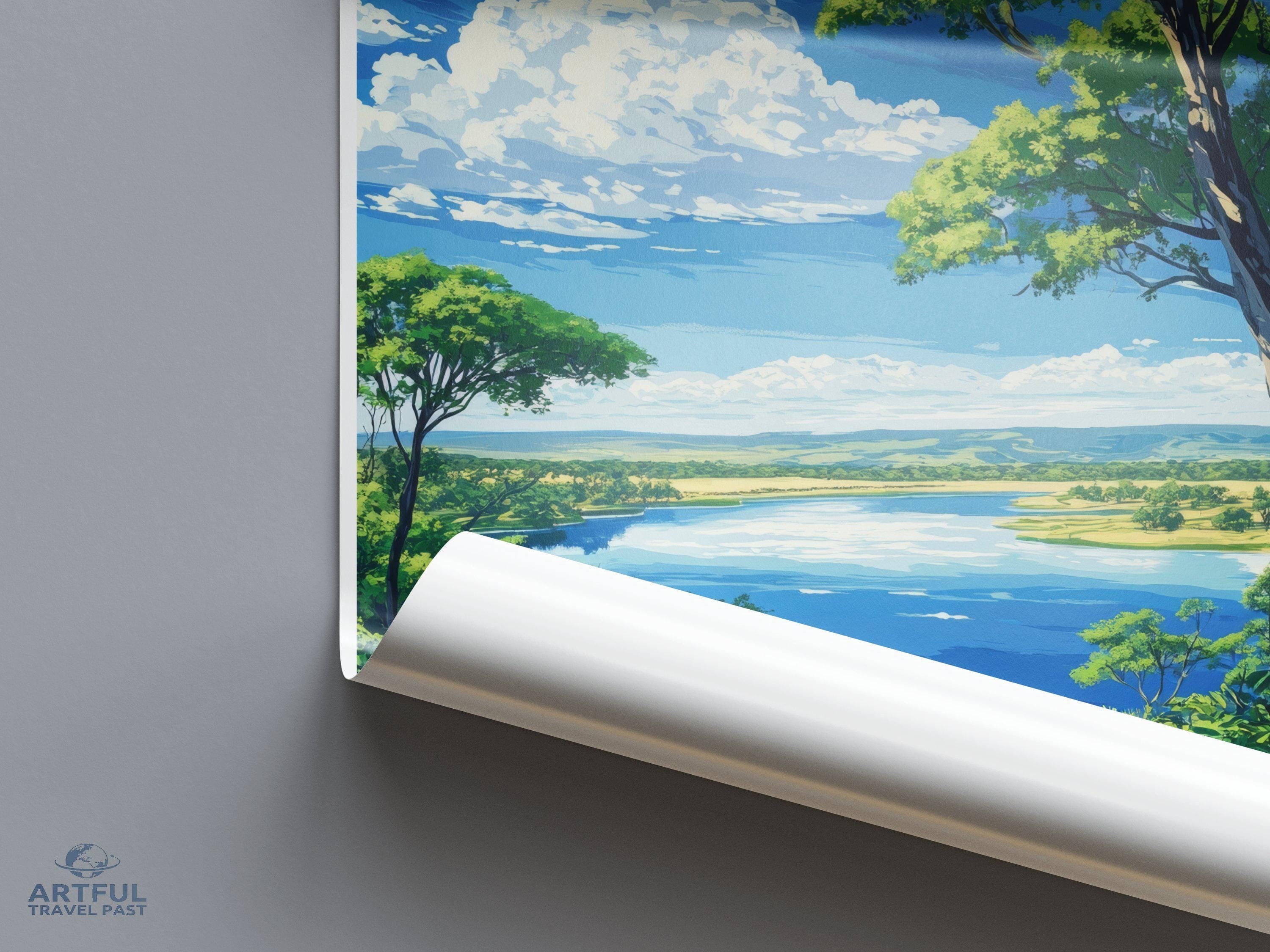 Akagera National Park Poster | Rwanda Wall Art