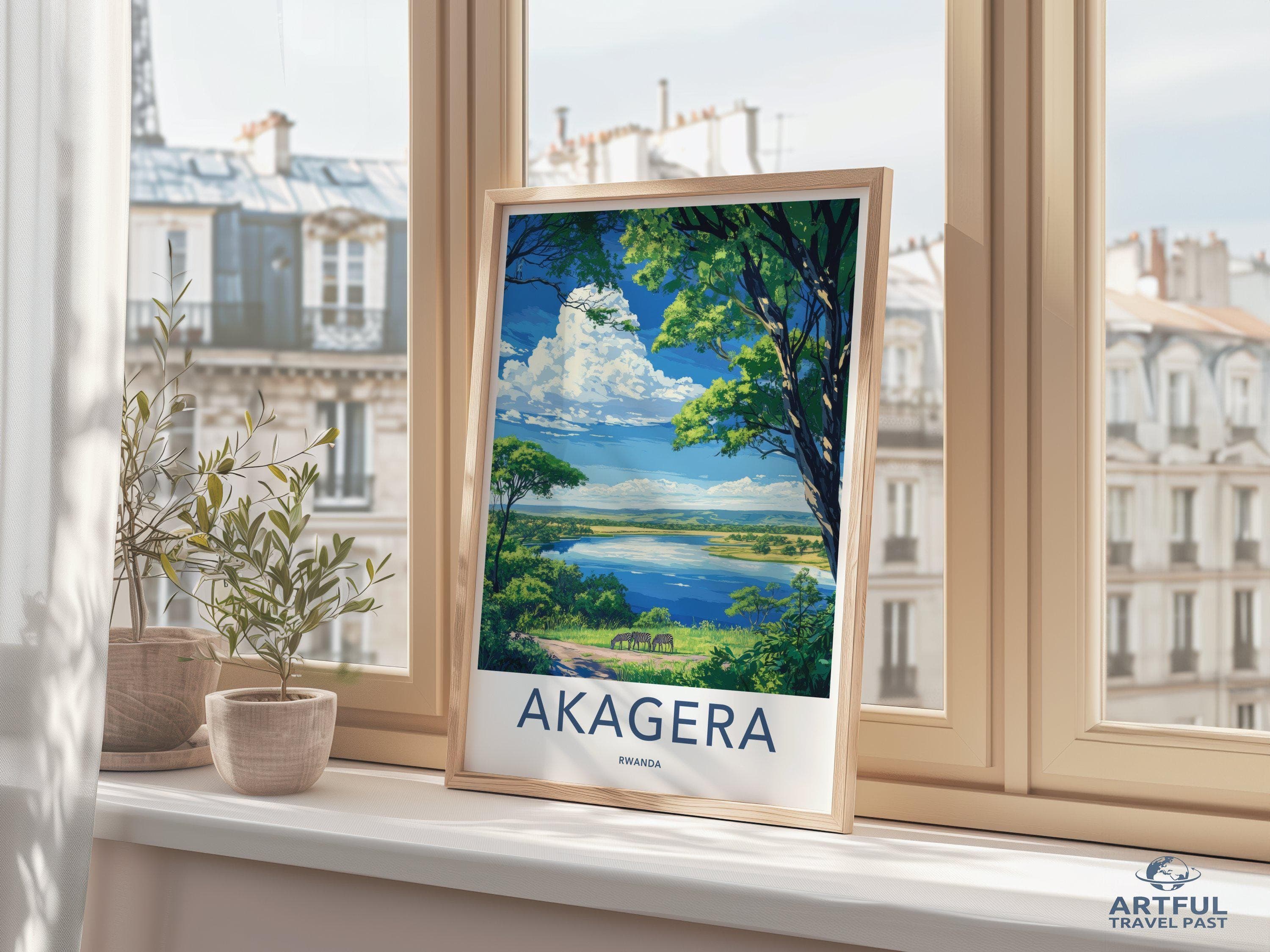 Akagera National Park Poster | Rwanda Wall Art