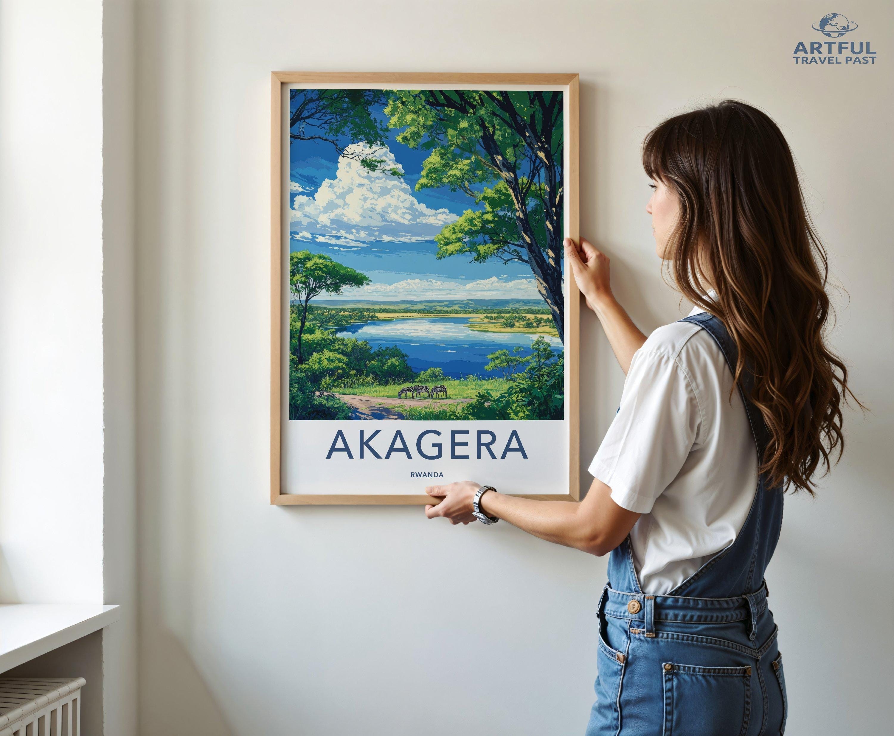 Akagera National Park Poster | Rwanda Wall Art