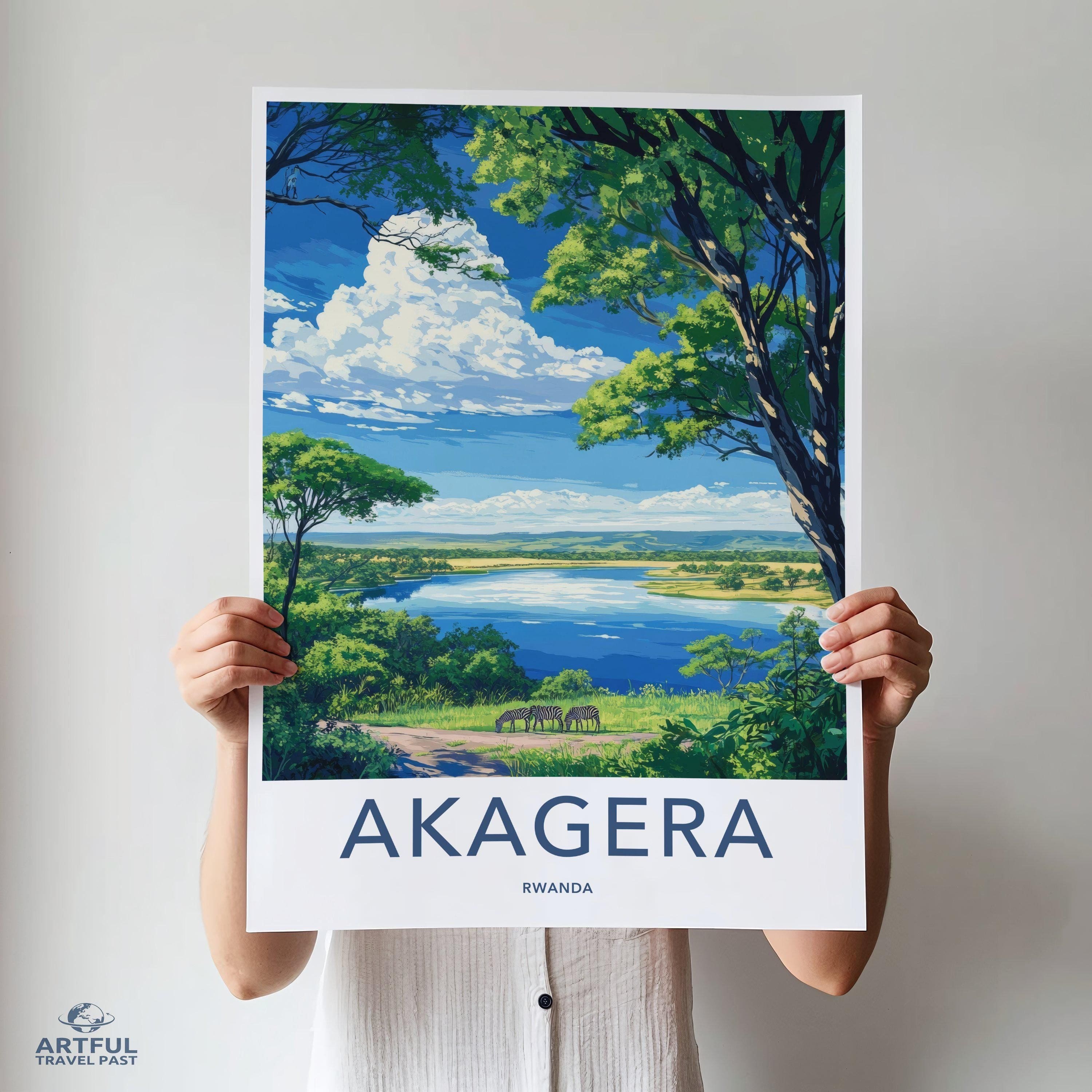 Akagera National Park Poster | Rwanda Wall Art