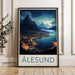 Alesund Poster | Fjord Landscape | Norway Wall Art