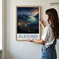 Ålesund Poster - Norway Wall Art