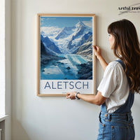 Aletsch Glacier Poster - Switzerland Wall Art