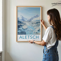 Aletsch Glacier Poster - Switzerland Wall Art