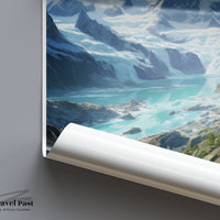 Aletsch Glacier Poster | Switzerland Wall Art | Europe Decor