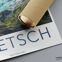 Aletsch Glacier Poster | Switzerland Wall Art | Europe Decor