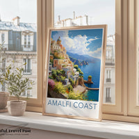 Amalfi Coast Poster | Italian Riviera | Italy Wall Art