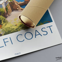 Amalfi Coast Poster | Italian Riviera | Italy Wall Art