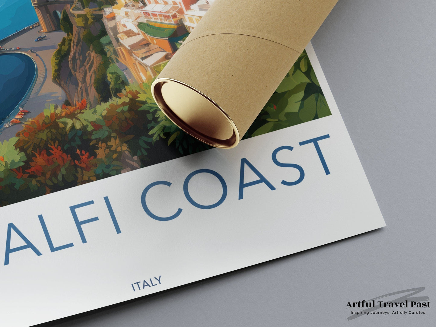 Amalfi Coast Poster | Sunset Print | Italy Wall Art