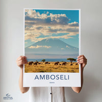 Amboseli Kenya Poster