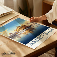 Amritsar Poster | Golden Temple Wall Art | India Decor
