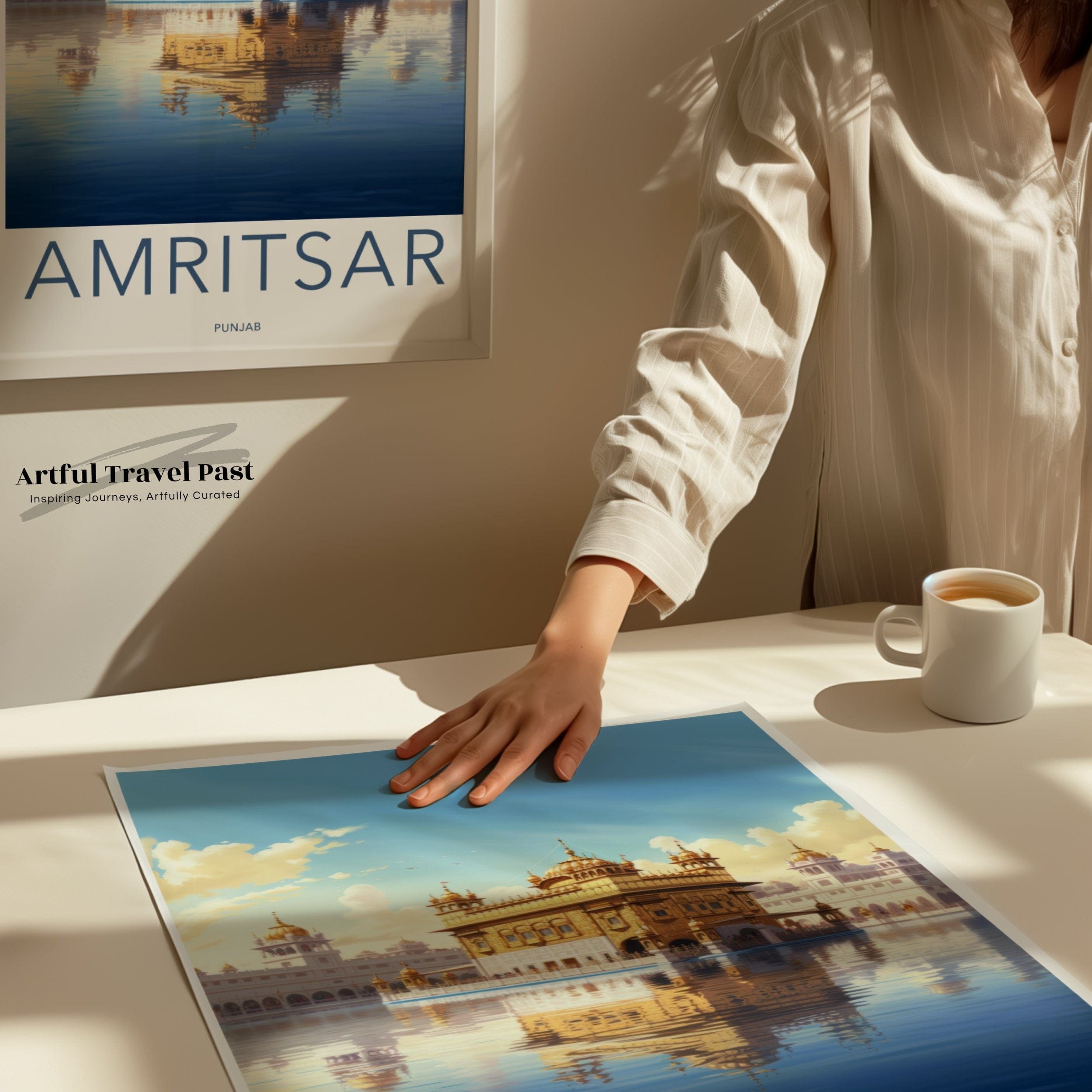 Amritsar Poster | Golden Temple Wall Art | India Decor