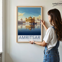 Amritsar Poster | Golden Temple Wall Art | India Decor