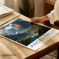 Angel Falls Poster | Venezuela Wall Art | Latin America Decor