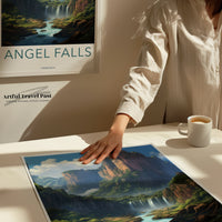 Angel Falls Poster | Venezuela Wall Art | Latin America Decor