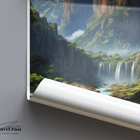 Angel Falls Poster | Venezuela Wall Art | Latin America Decor
