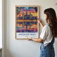 Angkor Poster | Cambodia Wall Art | Southeast Asia Decor