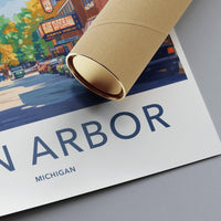 Ann Arbor Poster - Michigan Wall Art