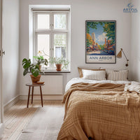 Ann Arbor Poster - Michigan Wall Art