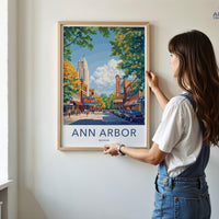 Ann Arbor Poster - Michigan Wall Art