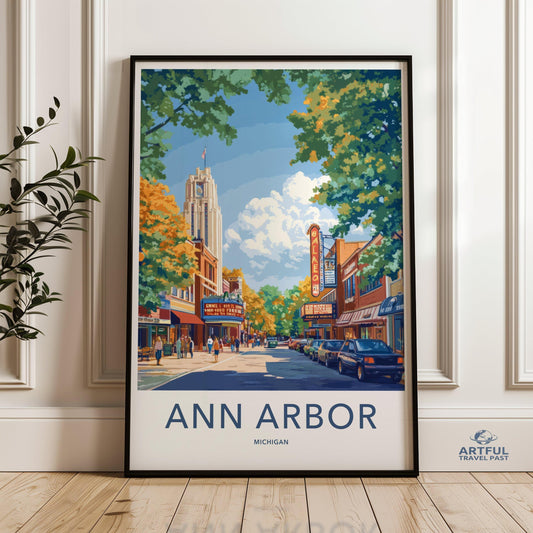 Ann Arbor Poster - Michigan Wall Art
