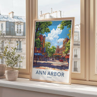 Ann Arbor Poster - Michigan Wall Art