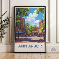 Ann Arbor Poster - Michigan Wall Art