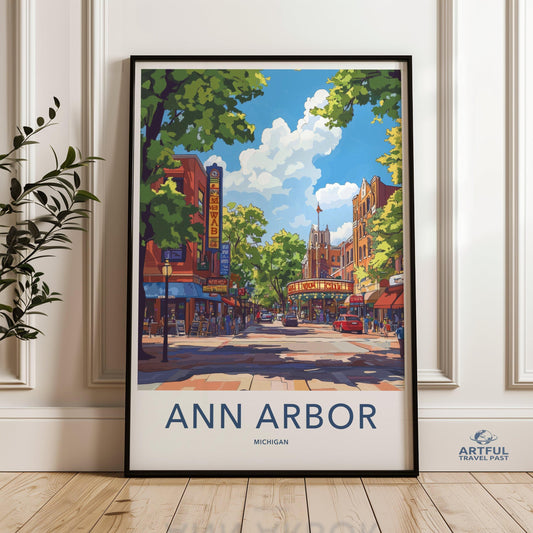 Ann Arbor Poster - Michigan Wall Art